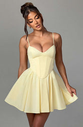 Analeigh Mini Dress - Lemon M.T