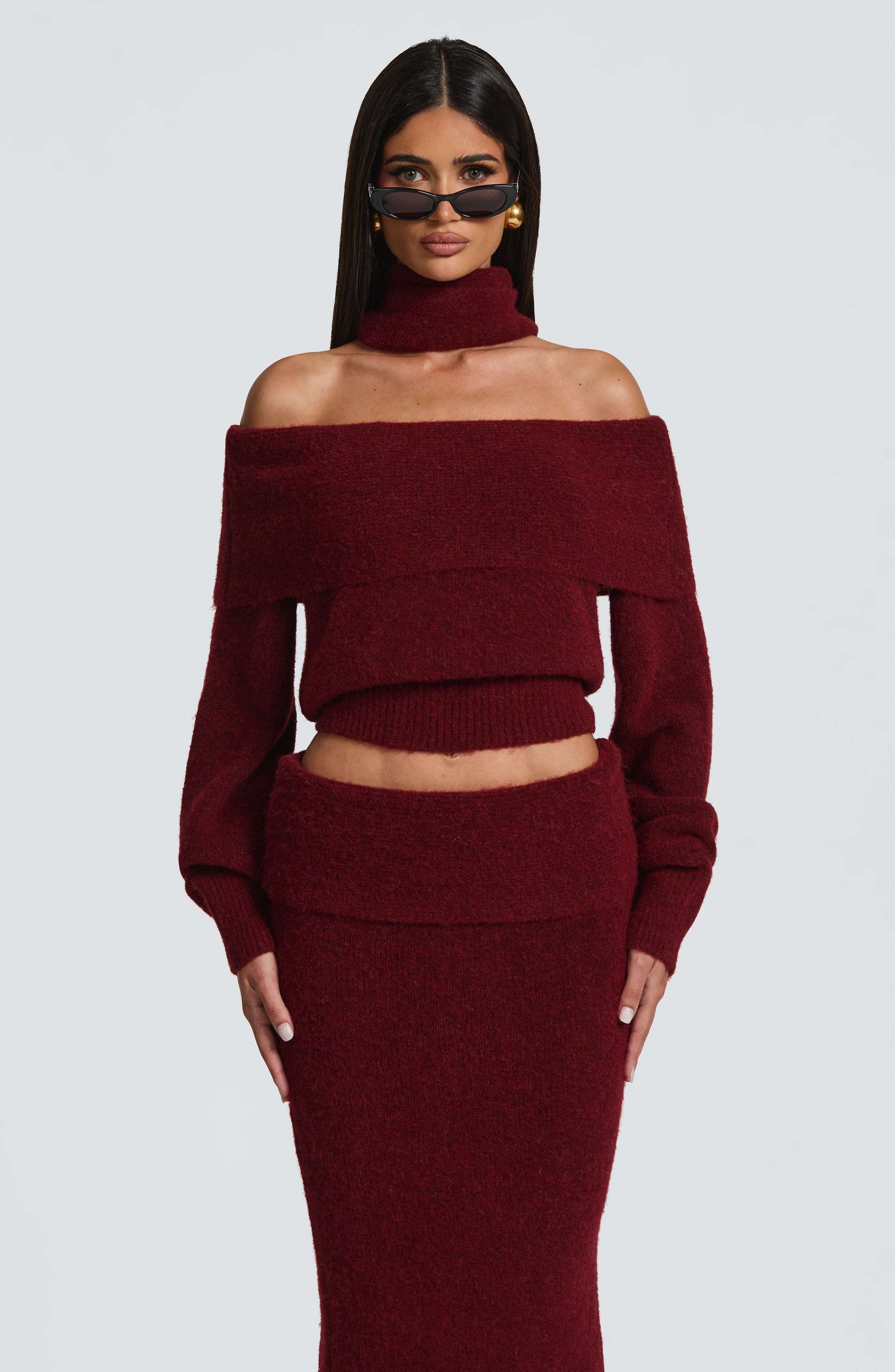Andie Maxi Skirt - Burgundy Ryvelle