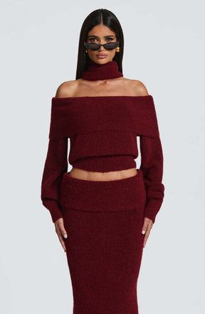 Andie Maxi Skirt - Burgundy Ryvelle