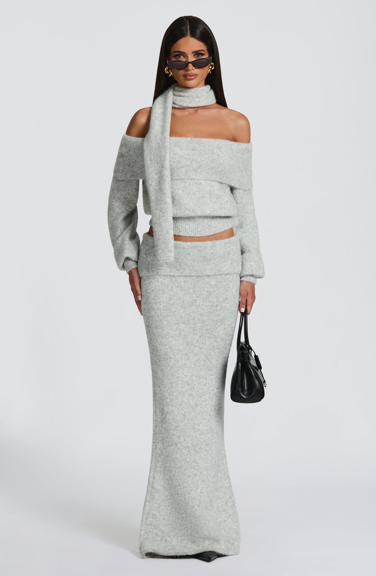 Andie Top - Light Grey Marl Ryvelle