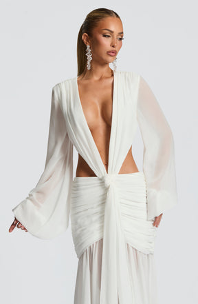 Andrina Maxi Dress - Ivory Ryvelle