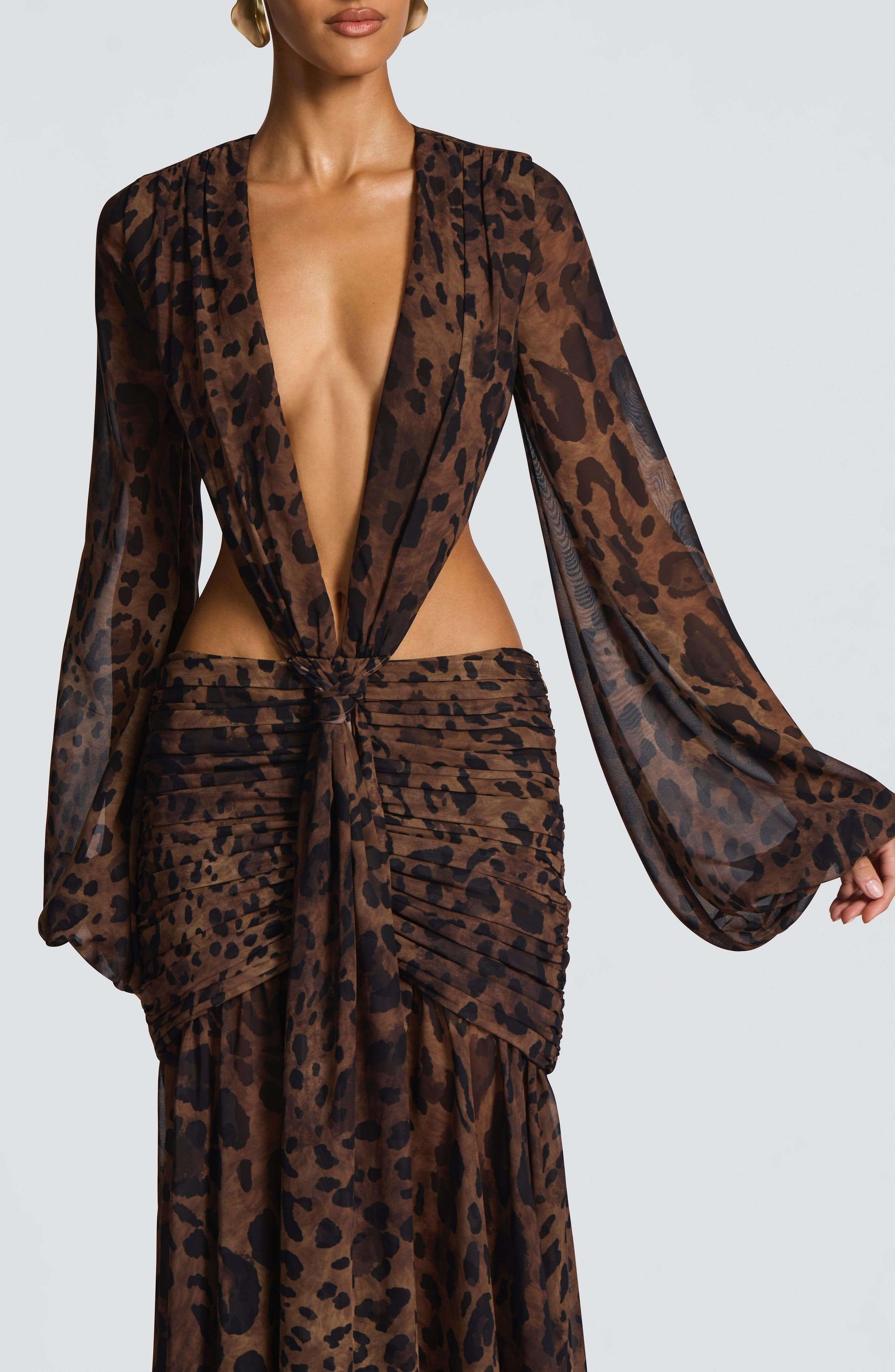 Andrina Maxi Dress - Leopard Print T.X