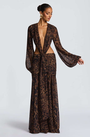 Andrina Maxi Dress - Leopard Print T.X