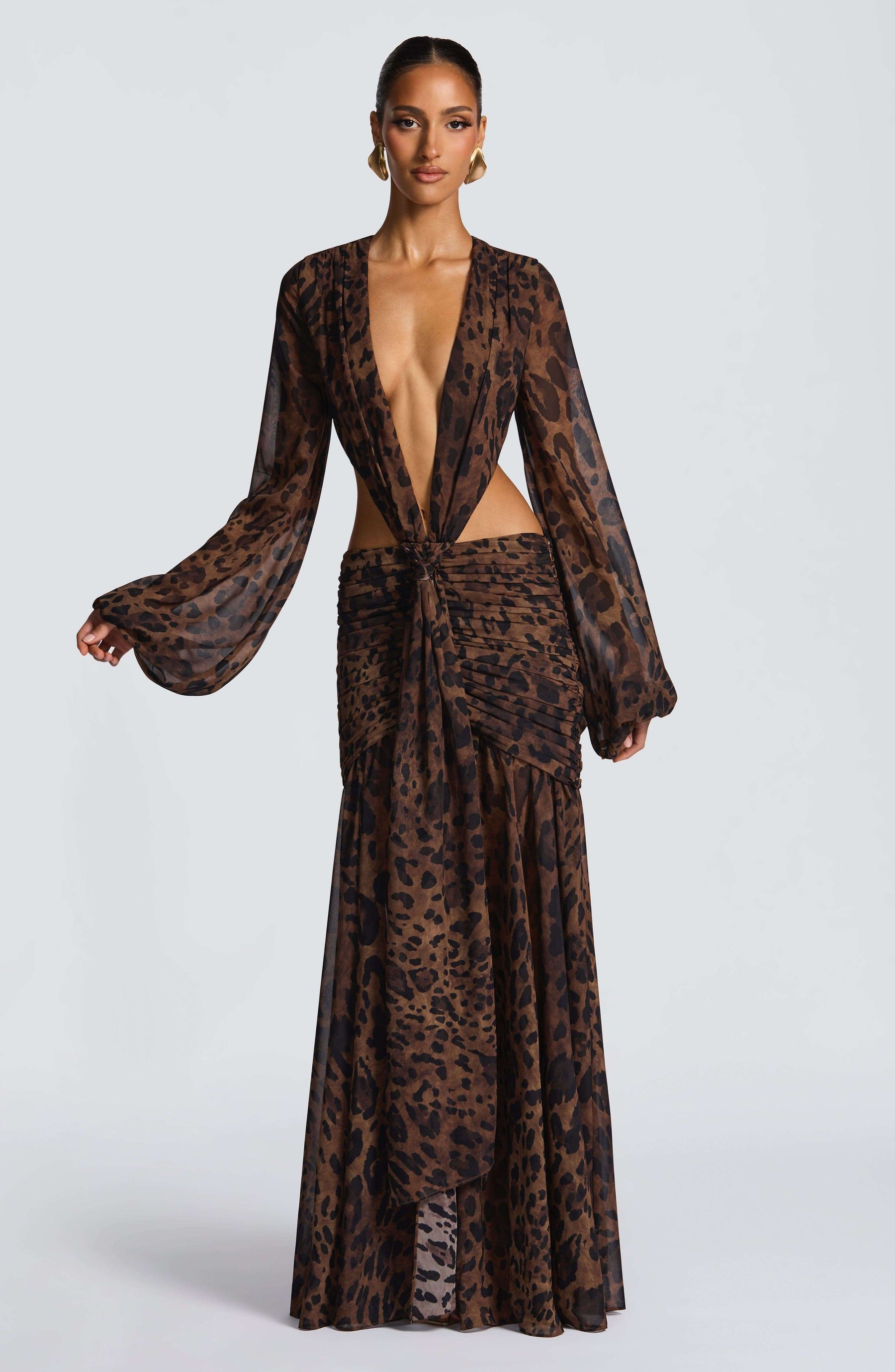 Andrina Maxi Dress - Leopard Print T.X
