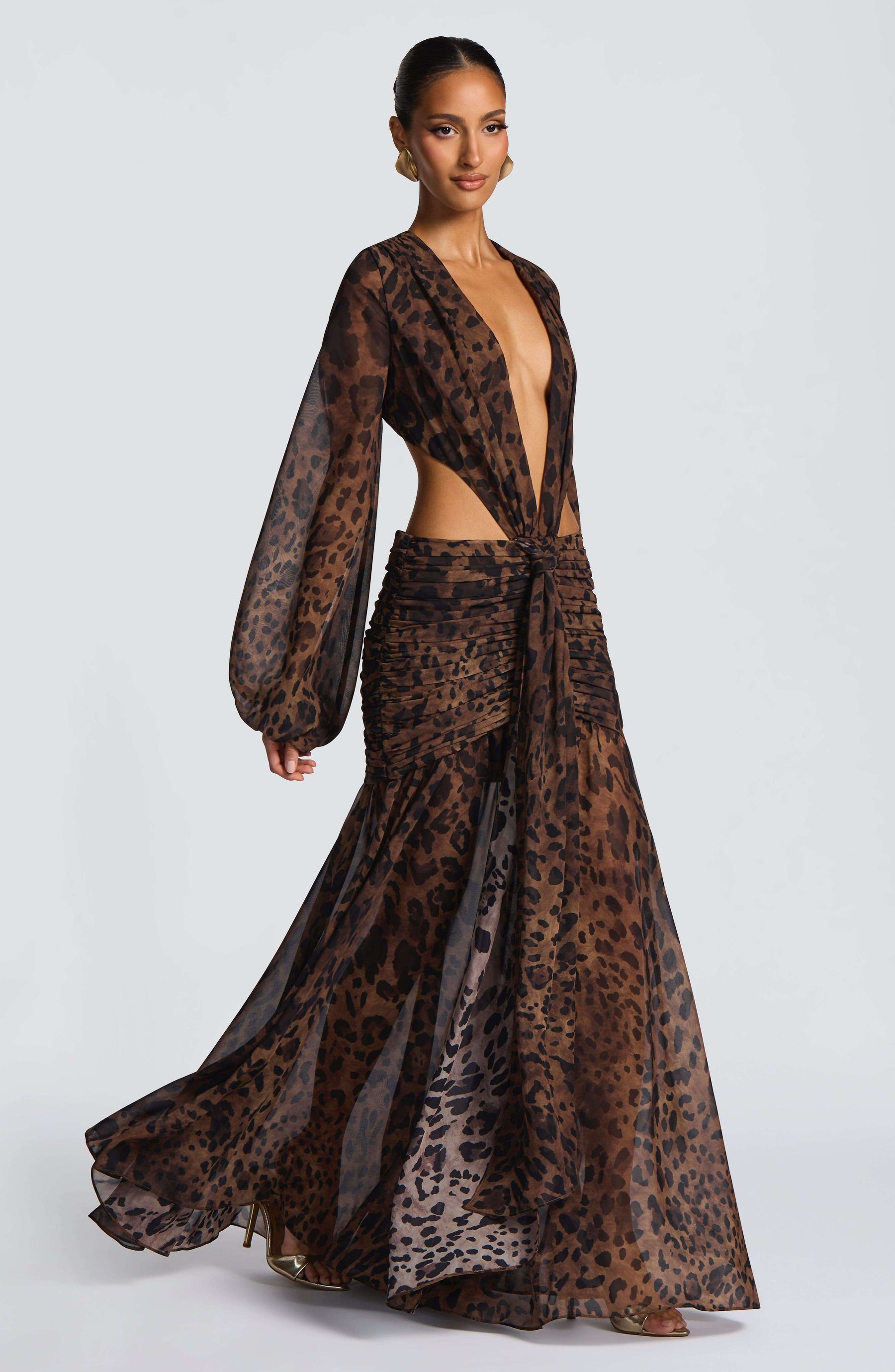 Andrina Maxi Dress - Leopard Print T.X