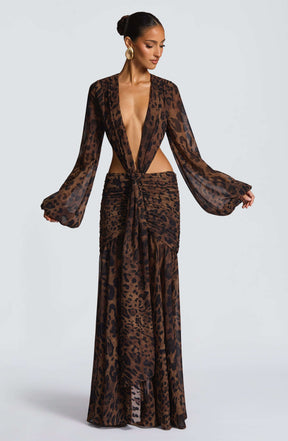 Andrina Maxi Dress - Leopard Print T.X