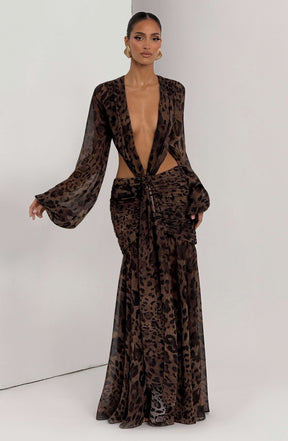 Andrina Maxi Dress - Leopard Print T.X