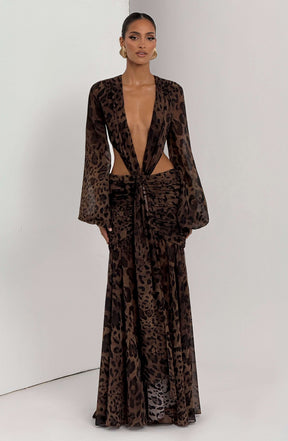Andrina Maxi Dress - Leopard Print T.X