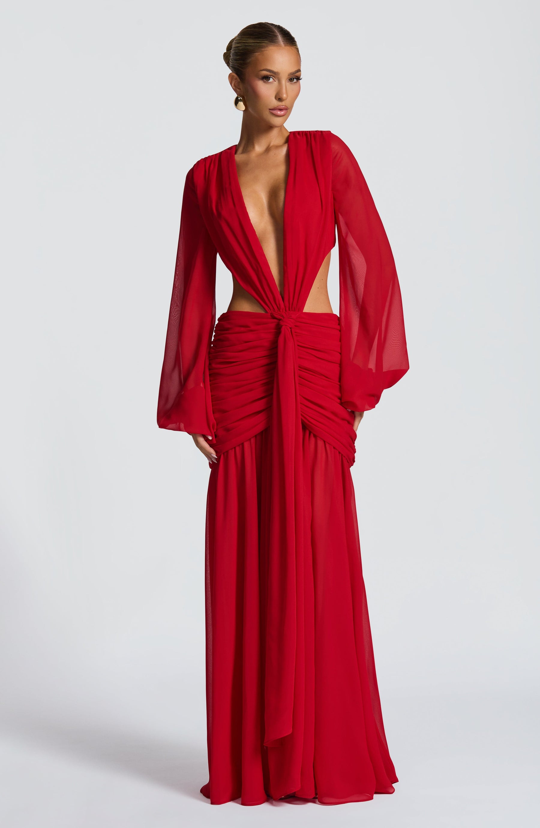 Andrina Maxi Dress - Red T.X