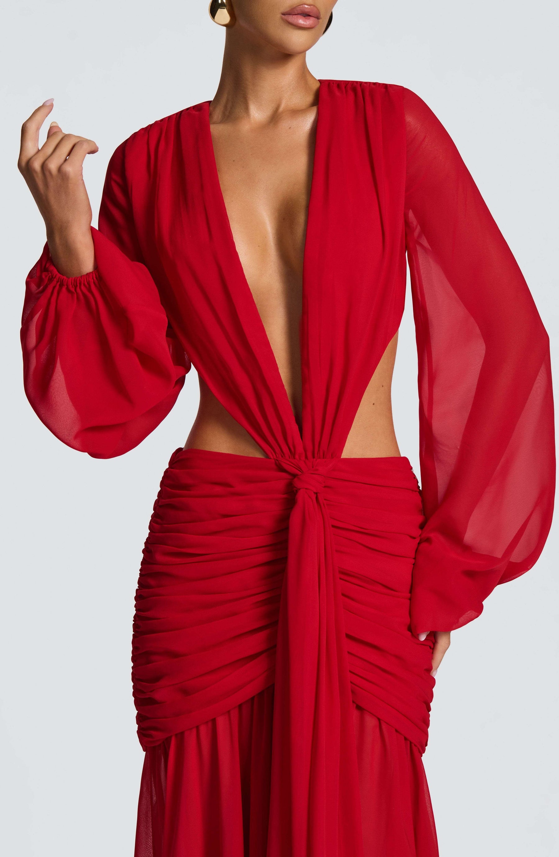 Andrina Maxi Dress - Red T.X