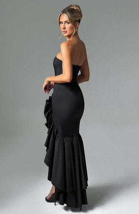 Angelina Maxi Dress - Black C.F