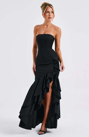 Angelina Maxi Dress - Black C.F