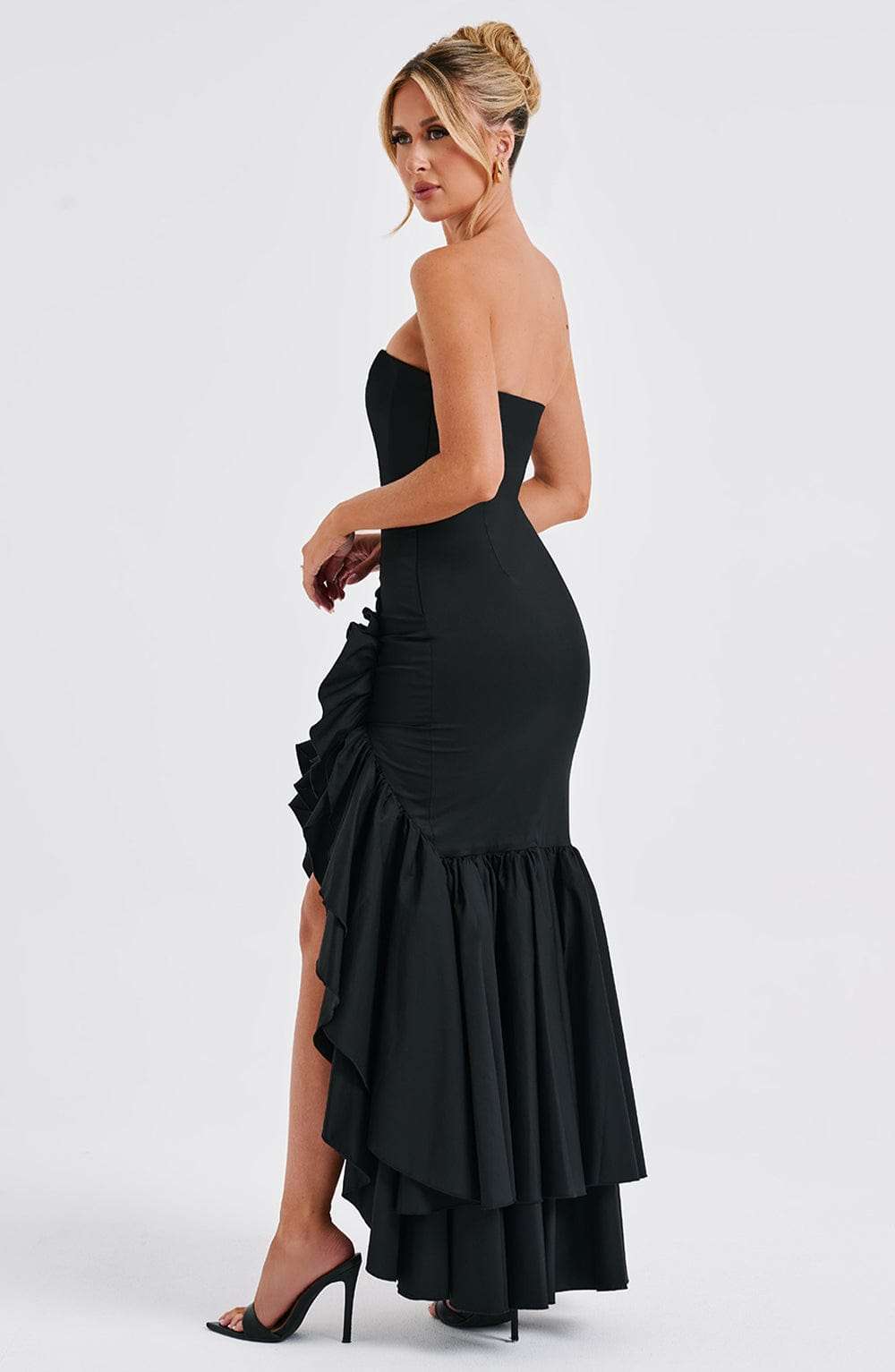 Angelina Maxi Dress - Black C.F