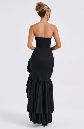 Angelina Maxi Dress - Black C.F