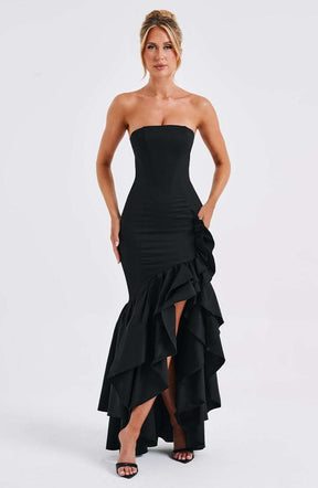 Angelina Maxi Dress - Black C.F