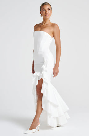 Angelina Maxi Dress - Ivory C.F