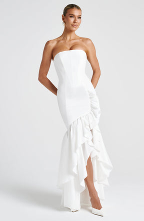 Angelina Maxi Dress - Ivory C.F