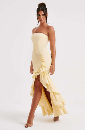 Angelina Maxi Dress - Lemon C.F