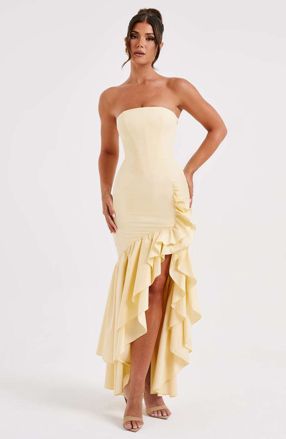 Angelina Maxi Dress - Lemon C.F