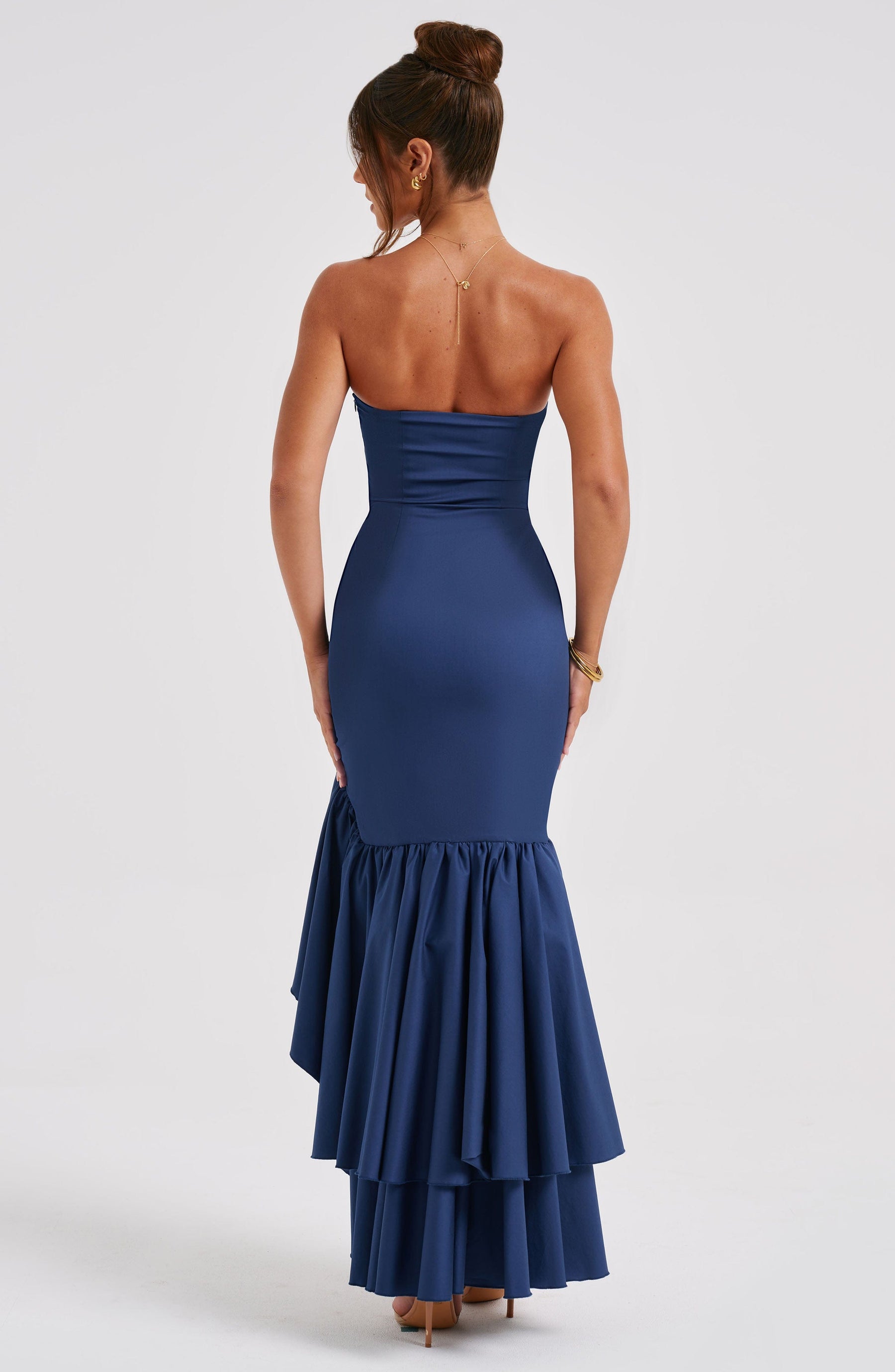 Angelina Maxi Dress - Navy C.F