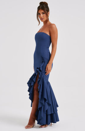 Angelina Maxi Dress - Navy C.F