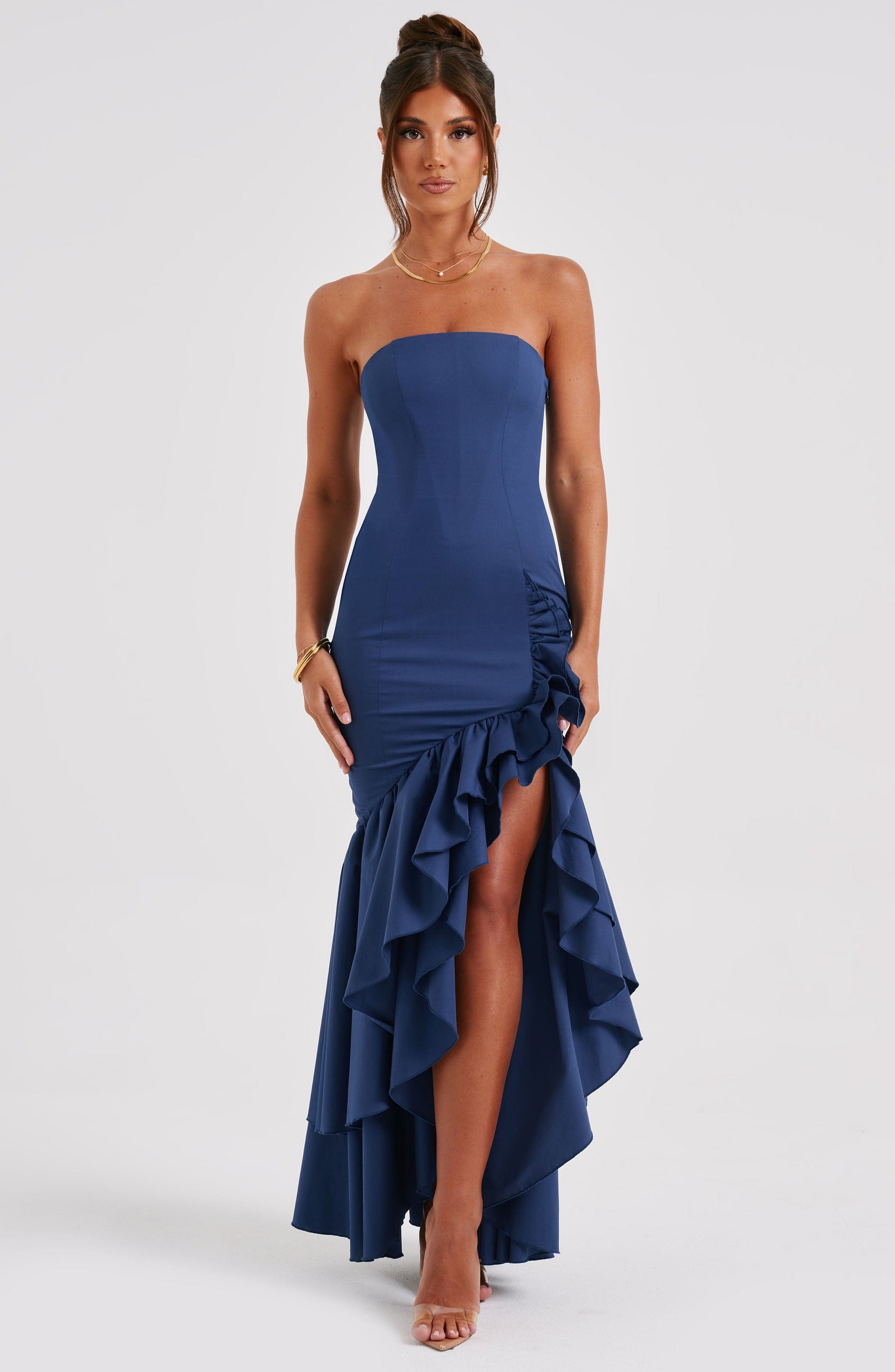 Angelina Maxi Dress - Navy C.F