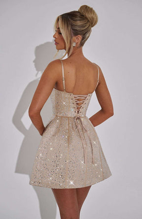 Angelique Mini Dress - Champagne L.F