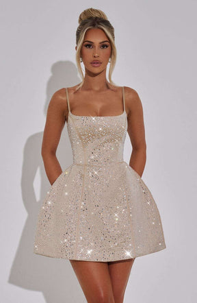 Angelique Mini Dress - Champagne L.F