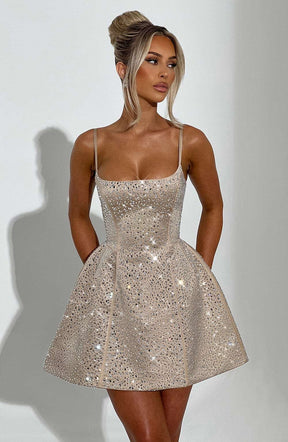 Angelique Mini Dress - Champagne L.F