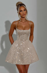 Angelique Mini Dress - Champagne L.F