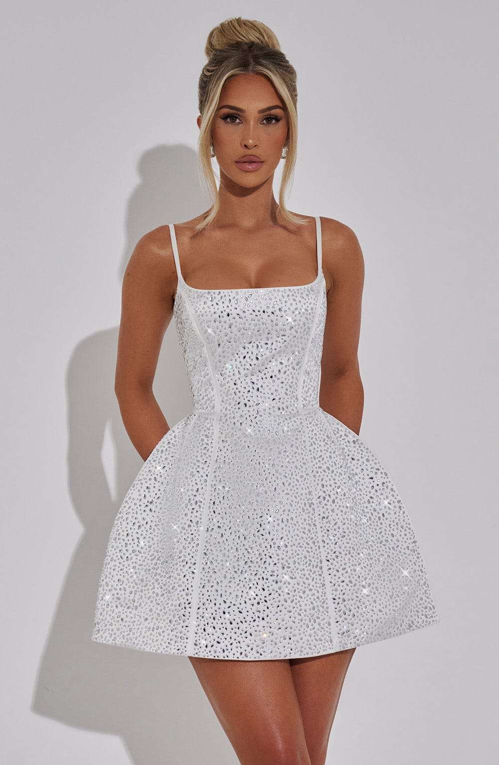 Angelique Mini Dress - Ivory L.F