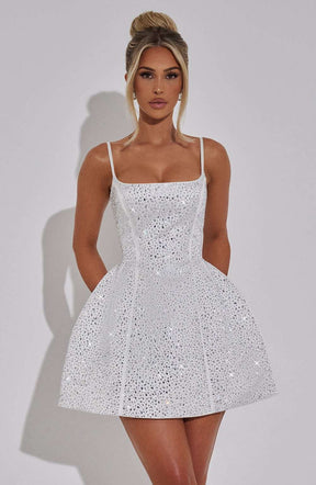 Angelique Mini Dress - Ivory L.F