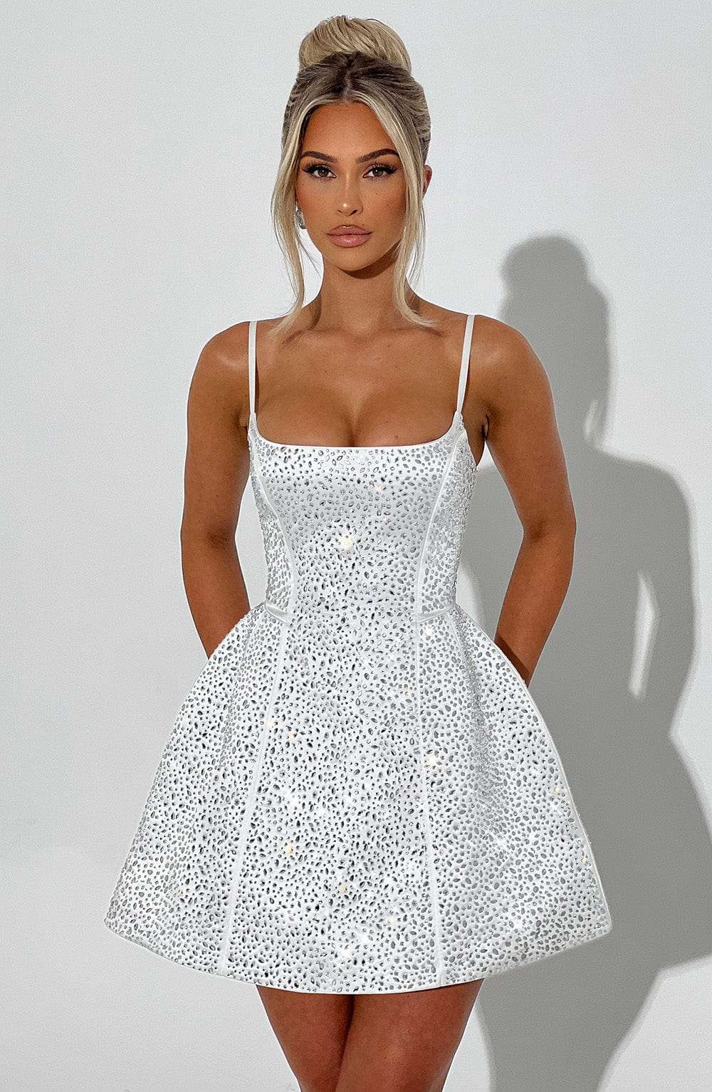 Angelique Mini Dress - Ivory L.F