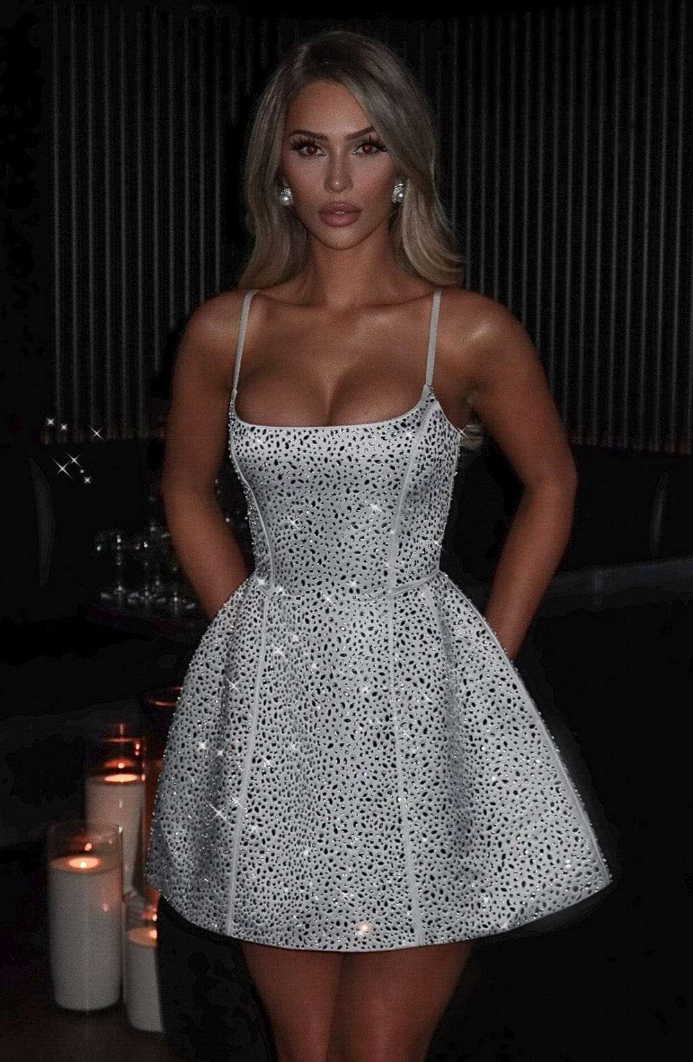 Angelique Mini Dress - Ivory L.F