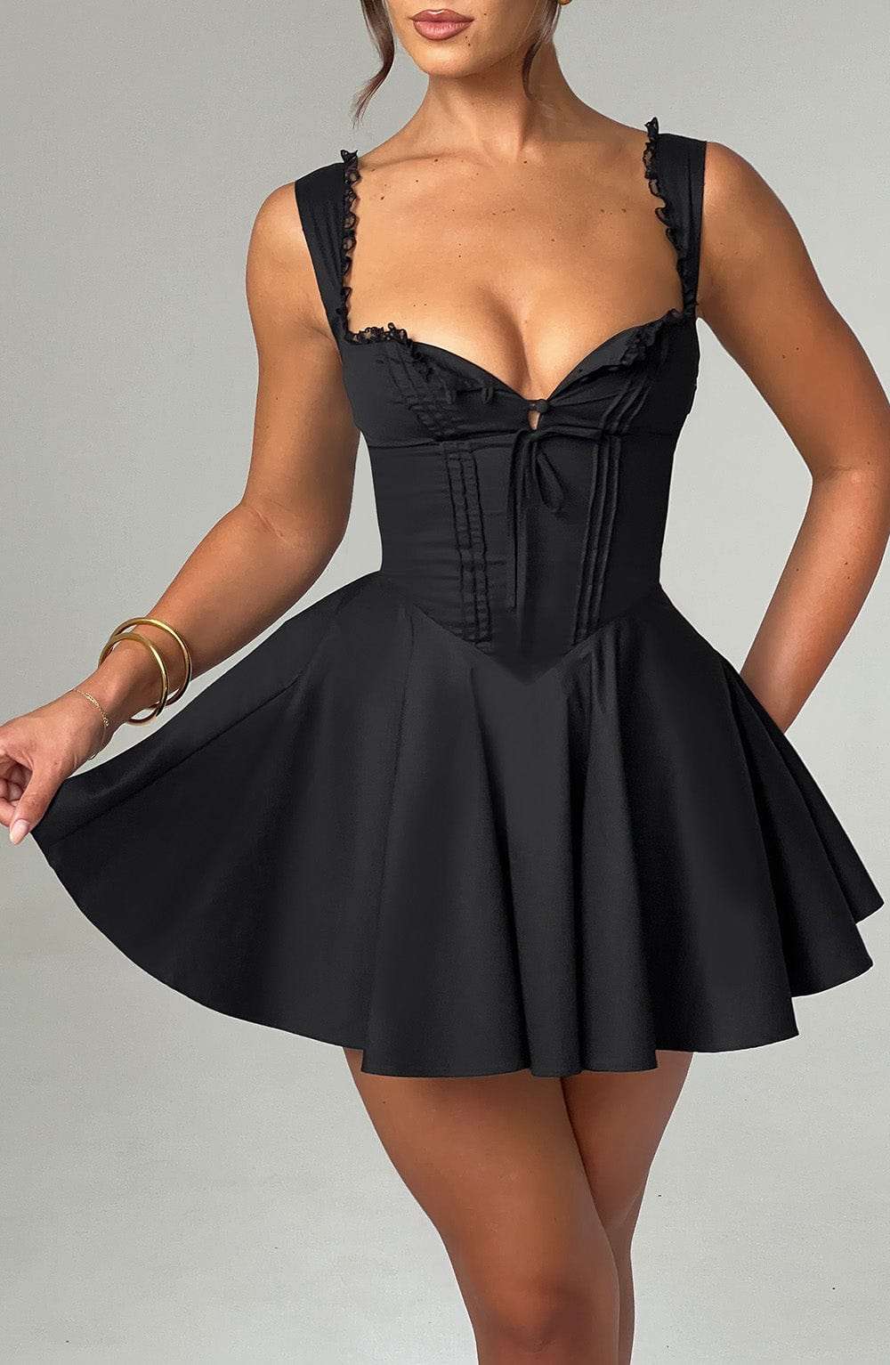 Antonella Mini Dress - Black R.F