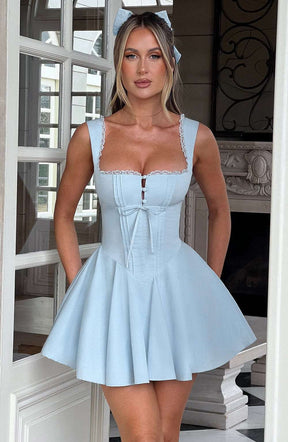 Antonella Mini Dress - Blue R.F