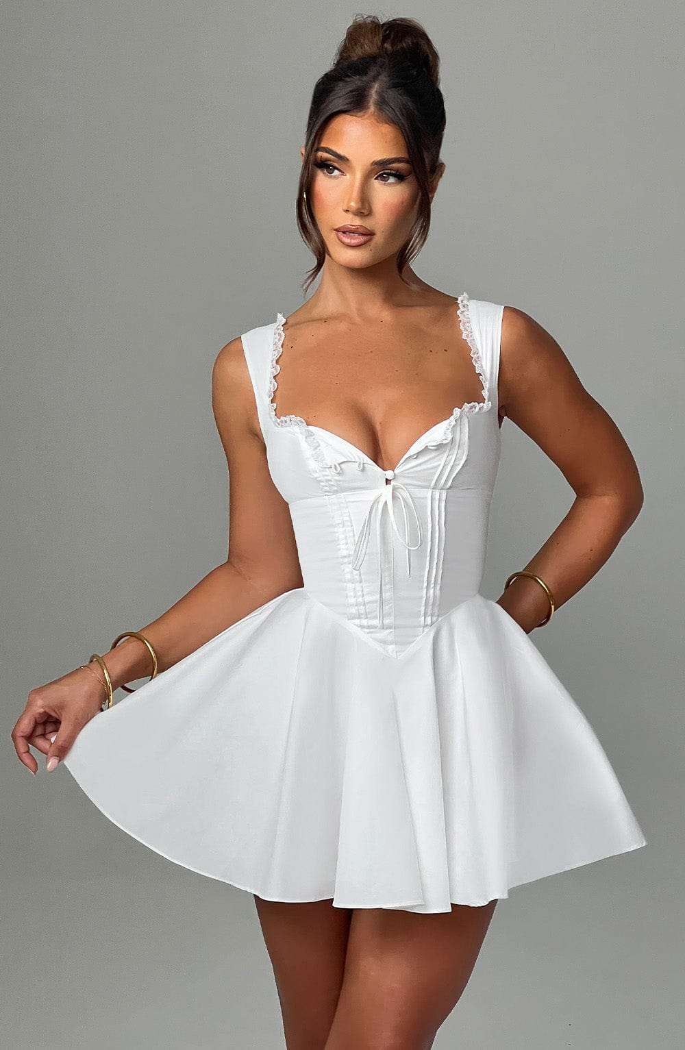 Antonella Mini Dress - Ivory R.F