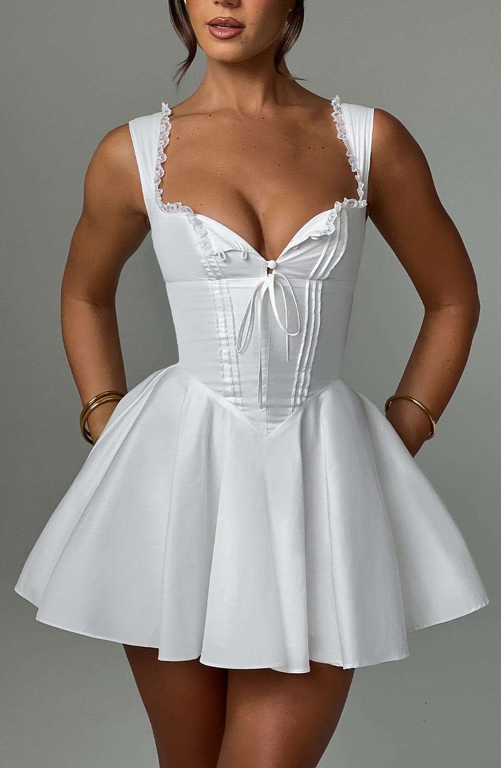 Antonella Mini Dress - Ivory R.F