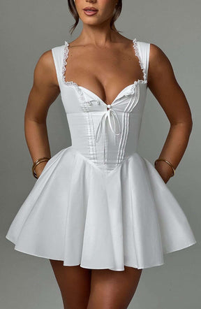 Antonella Mini Dress - Ivory R.F