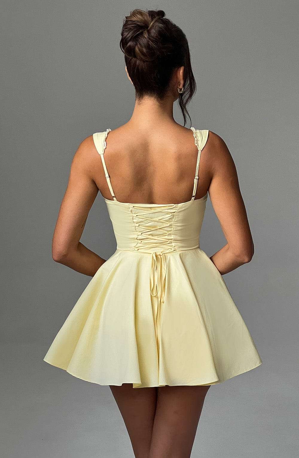 Antonella Mini Dress - Lemon R.F
