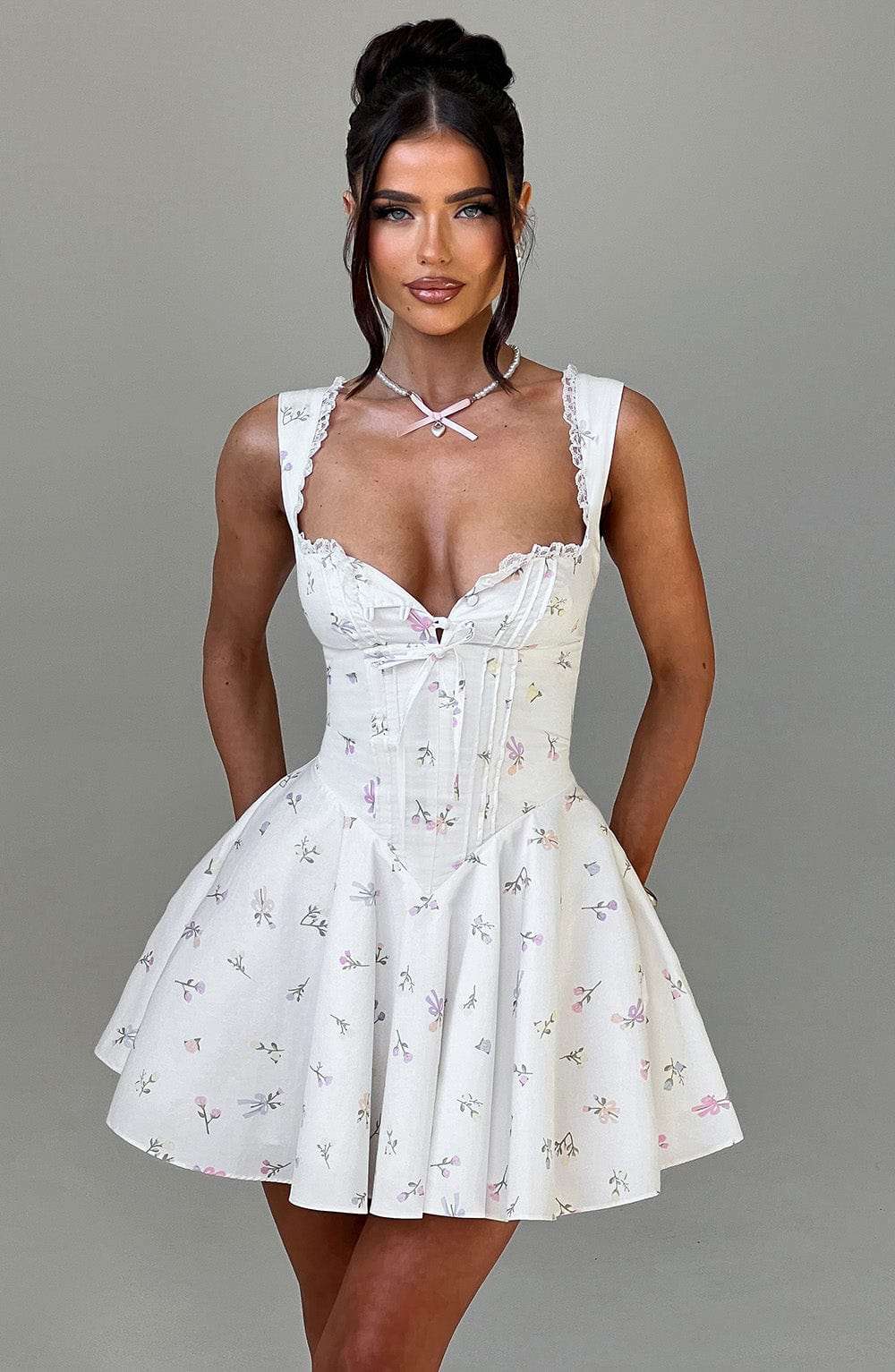 Antonella Mini Dress - Multi Floral Print R.F