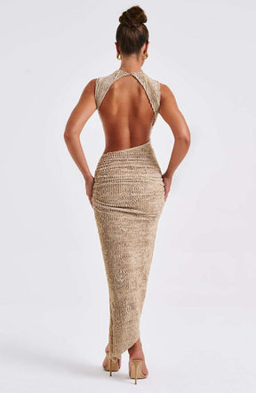 Aphrodite Midi Dress - Beige L.F