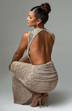 Aphrodite Midi Dress - Beige L.F