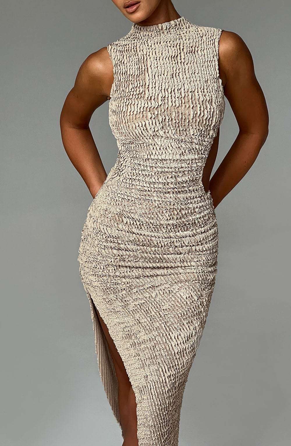 Aphrodite Midi Dress - Beige L.F