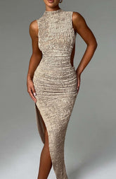 Aphrodite Midi Dress - Beige L.F