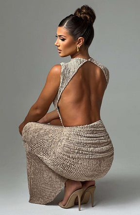 Aphrodite Midi Dress - Beige L.F