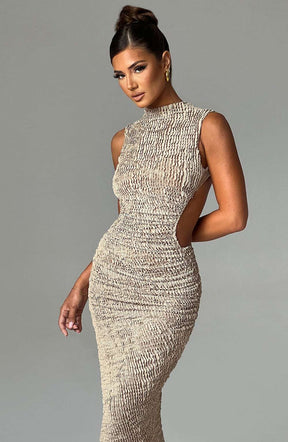 Aphrodite Midi Dress - Beige L.F