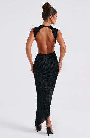 Aphrodite Midi Dress - Black L.F