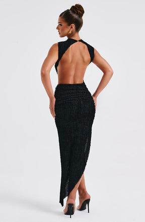 Aphrodite Midi Dress - Black L.F