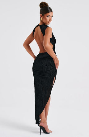 Aphrodite Midi Dress - Black L.F